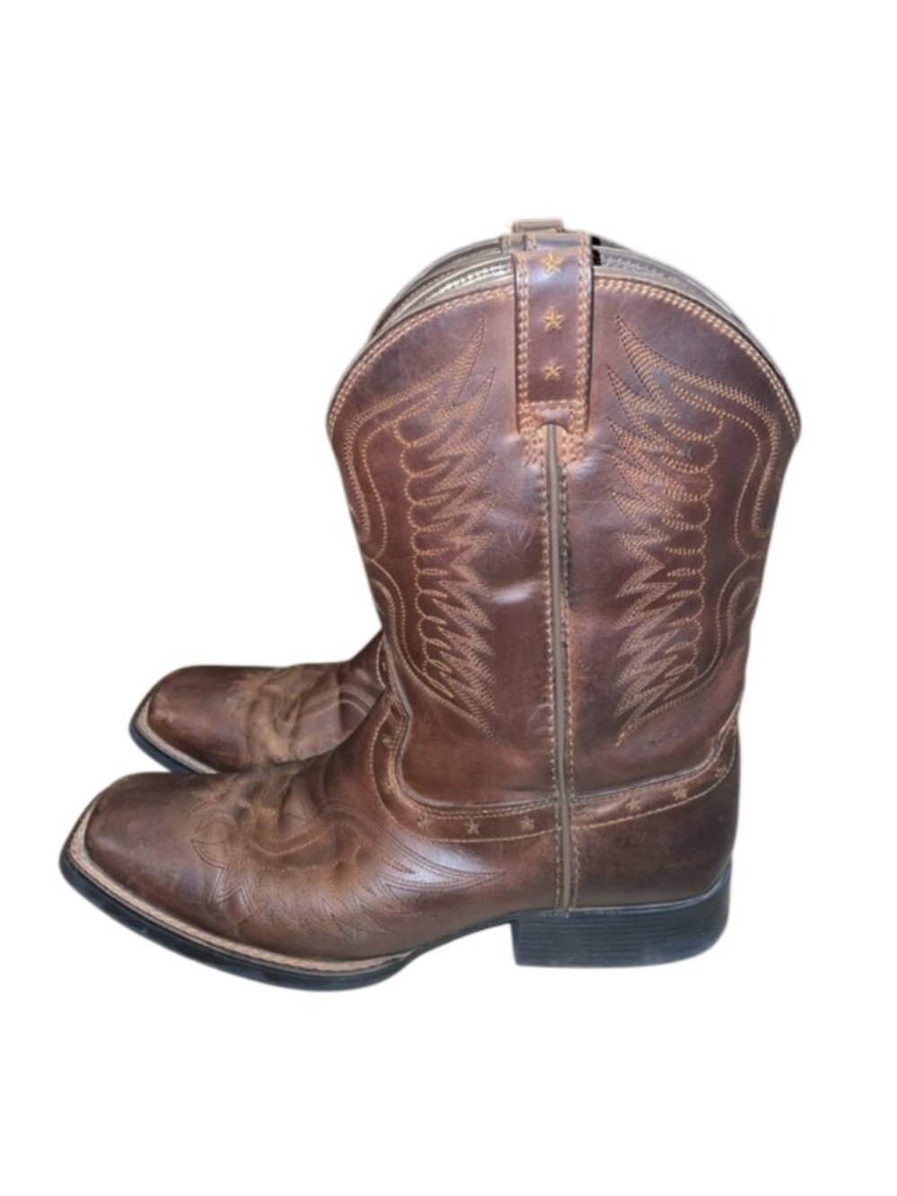 Ariat 10017313 Honor Youth Boys Cowboy Boots Brown Leather Size 5 M Mid Calf